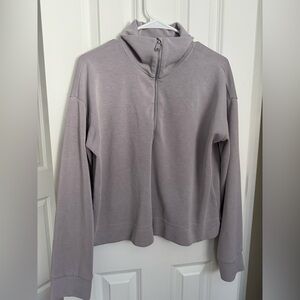 Athleta Pale Purple Seasoft 1/4 Zip Sweatshirt